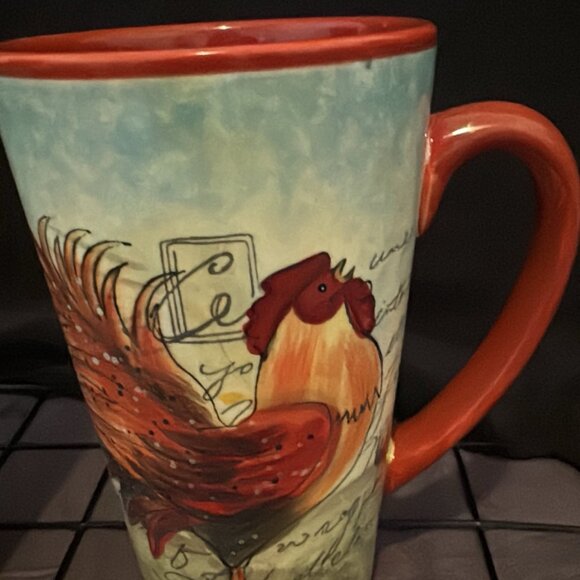 Certified International Rooster Mugs by Susan Winget, Farmhouse Country Set of 2 - Picture 3 of 6